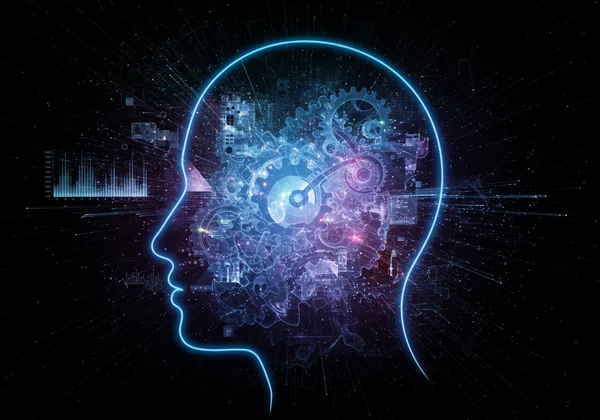 Abstract representation of cognitive skills and analytical thought.