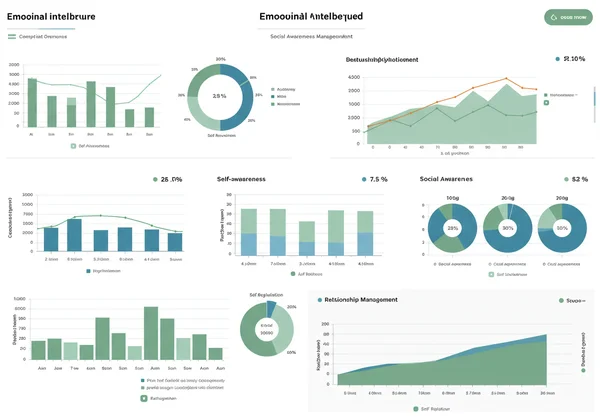Dashboard showing emotional intelligence test results.