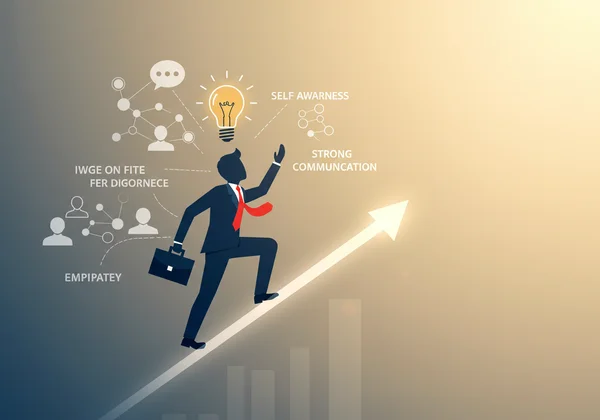 Professional climbing career ladder, symbolizing high EQ success