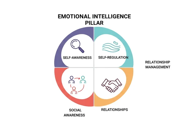 Infographic of the four pillars of emotional intelligence