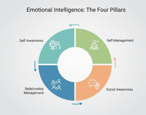 Diagram of the four pillars of emotional intelligence