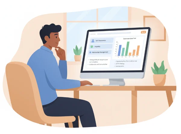 Person understanding emotional intelligence test results
